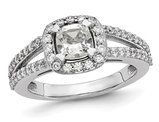 1.60 Carat (ctw VS2, D-E-F) GCAL Certified Lab-Grown Pear Diamond Engagement Ring 14K White Gold