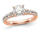 1.51 Carat (ctw VS2, D-E-F) IGI Certified Lab-Grown Diamond Engagement Ring 14K Rose Gold