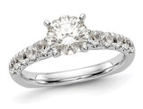 1.51 Carat (ctw VS2, D-E-F) IGI Certified Lab-Grown Diamond Engagement Ring 14K Rose Gold