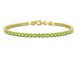 4.50 Carat (ctw) Peridot Bracelet in Yellow Sterling Silver (7.25 Inches)