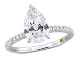2.16 Carat (ctw VS1-VS2, G-H) Lab-Grown Diamond Pear-Cut Engagement Ring in 14k White Gold
