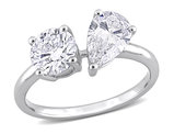 2.00 Carat (ctw VS1-VS2, G-H) Lab-Grown Diamond Two Stone Engagement Ring in 14k White Gold