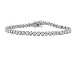 2.00 Carat (ctw VS1-VS2, G-H) Lab-Grown Diamond Tennis Bracelet in 14K White Gold (7.25 Inches)