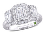 2.98 Carat (ctw VS1-VS2, G-H) Lab-Grown Diamond Engagement Ring in 14k White Gold