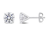 2.00 Carat (ctw VVS2,G-H) Lab-Grown Diamond Solitaire Stud Earrings in Platinum