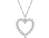 2.00 Carat (ctw VS1-VS2) Lab-Grown Diamond Heart Pendant Necklace in 14K White Gold with Chain