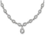 2.74 Carat (ctw SI1-Si2, G-H) Lab-Grown Diamonds Teardrop Necklace 14K White Gold