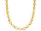 14K Yellow Gold Mirror Link Necklace (19 inches)