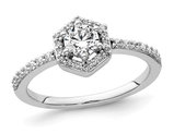 2/3 Carat (ctw SI1-2Si2, G-H) Lab Grown Diamond Engagement Ring in 14K White Gold