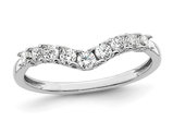 2/5 Carat (ctw SI1-SI2, G-H) Lab-Grown Diamond Chevron Band Ring in 14K White Gold (SIZE 7)