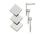 Stainless Steel Geometric Squares Dangle Earrings