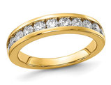 1.00 Carat (ctw VS1-VS2, D-E-F) Lab-Grown Diamond Wedding Band Ring in 14K Yellow Gold
