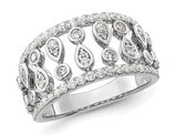 7/10 Carat (ctw SI1-SI2, G-H) Lab-Grown Diamond Band Ring in 14K White Gold (SIZE 7)