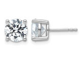 4.00 Carat (ctw SI1-Si2, G-H) Lab Grown Diamond Solitaire Stud Earrings in 14K White Gold
