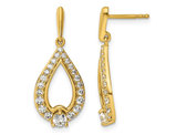 1.00 Carat (ctw SI-SI2, G-H) Lab-Grown Diamond Drop Earrings in 14K Yellow Gold