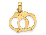 14K Yellow Gold Handcuffs Charm Pendant (NO CHAIN)