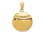 14K Yellow Gold Baseball Charm Pendant (NO CHAIN)