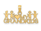 14K Yellow Gold - I Love My GrandKids - Pendant (NO CHAIN)