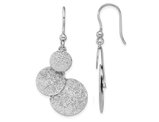 Sterling Silver Textured Circles Dangle Earrings