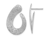 Sterling Silver Textured Tapered Teardrop Post Earrings