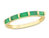 3/5 Carat (ctw) Baguette Emerald Band Ring in 10K Yellow Gold