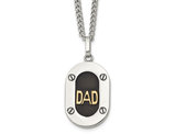 Stainless Steel Stainless Steel DAD Pendant Necklace with Chain