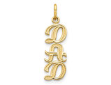 14K Yellow Gold DAD Charm Pendant (NO CHAIN)