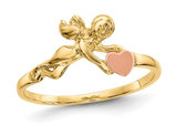 10K Yellow and Rose Gold Angel and Heart Ring (SIZE 6)