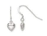 Sterling Silver Heart Dangle Earrings