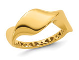 14K Yellow Gold Polished Wavy Ring