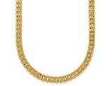 14K Yellow Gold Polished Curb Link Necklace (18 inches)