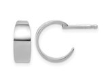 Sterling Silver Polished C-Hoop Earrings