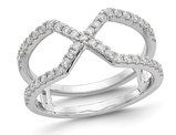 2/5 Carat (ctw) Lab-Grown Diamond Geometric Ring in 14K White Gold