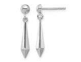 14K White Gold Polished Dangle Post Earrings