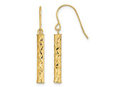 14K Yellow Gold Polished Dangle Earrings