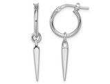Sterling Silver Hoop Dangle Earrings