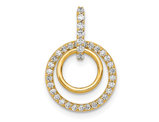 1/4 Carat (ctw Diamond Circle Pendant Necklace in 14K Yellow Gold (NO CHAIN)