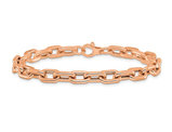 Ladies 14K Rose Gold Polished Link Bracelet (7.5 Inches)