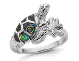 Abalone Sea Turtle Ring in Sterling Silver