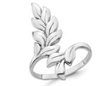 Sterling Silver Polished Leaf Ring