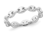 Ladies Sterling Silver Mariner Link Band Ring