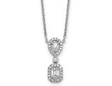 1/2 Carat (ctw VS-SI,G) Lab-Grown Diamond Pendant Necklace in 14K White Gold with Chain