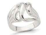 Sterling Silver Swirl Polished Ring