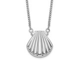 Sterling Silver SeaShell Locket Pendant Necklace with Chain