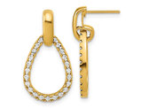 14K Yellow Gold TearDrop Dangle Earrings