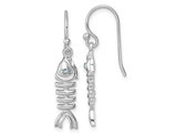 Sterling Silver Polished Bonefish Dangle Earrings