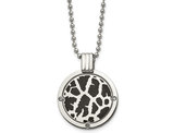Men's Titanium Pendant Necklace and Chain (24 Inches)