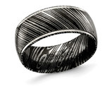Men's Black Titanium Zebra Band Ring (10mm)