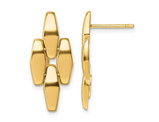 14K Yellow Gold Polished Geometric Link Dangle Earrings