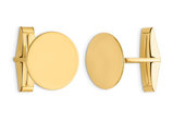 Men's Round Polished Cuff Links in 14K Yellow Gold